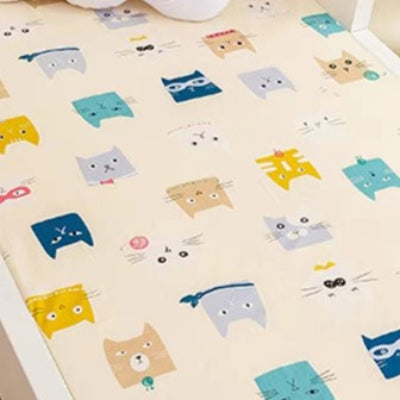 vue motif chat draps housse bebe