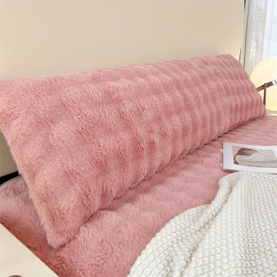 vue taie de traversin rose