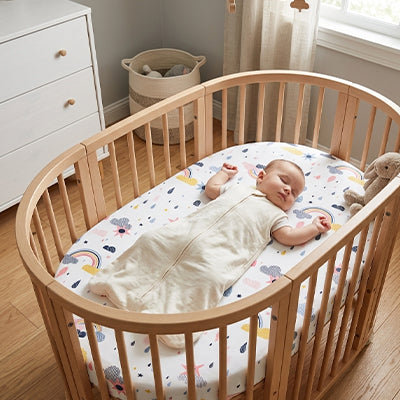 bebe endormi sur drap housse bebe dans landau