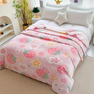 chambre enfant avec plaid enfant sur lit