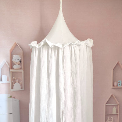 ciel de lit blanc