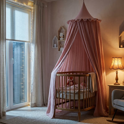 ciel de lit protégeant bébé de la lumière
