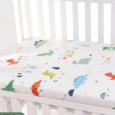drap housse bebe dinosaures orange