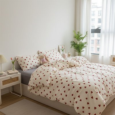 ensemble housse de couette fille complet sur lit