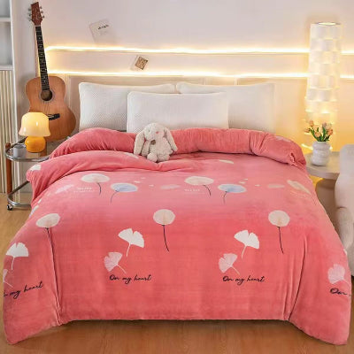 housse de couette 1 personne rose sur lit