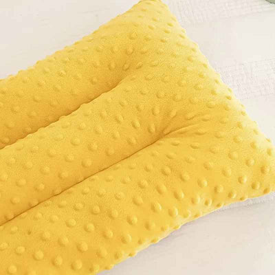 oreiller enfant côté flanelle de soja jaune