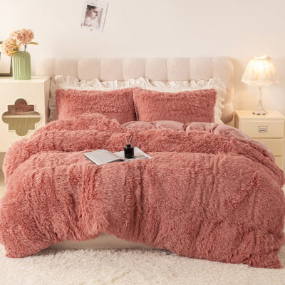 parure de lit 200x200 rose tendre
