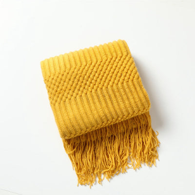 plaid jaune plié