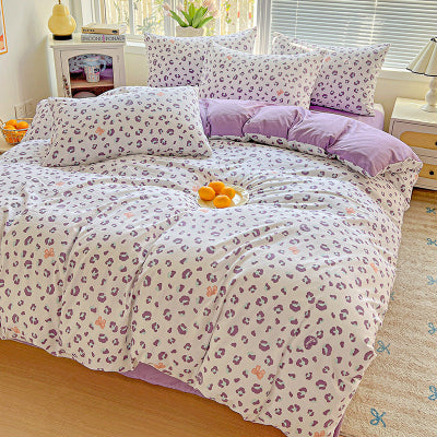 présentation housse de couette léopard