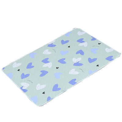 protection matelas coeur bleu