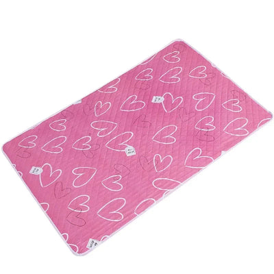 protection matelas coeur rose