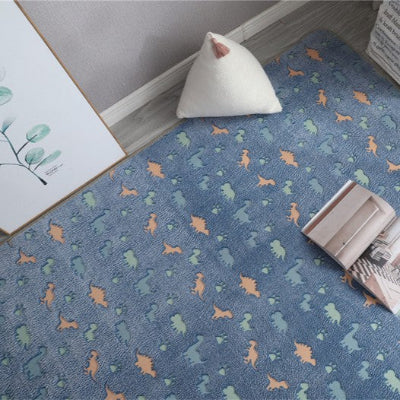 tapis enfant dinosaure magique sur plancher