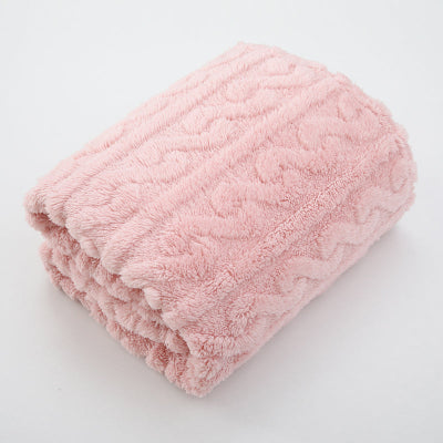 vue couverture en polaire bebe rose