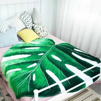 vue couvre lit feuille tropicale modèle 2