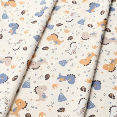 vue drap housse bebe dinosaure beige