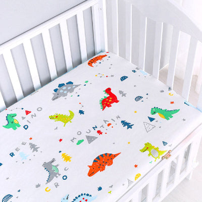 vue drap housse bebe dinosaure orange