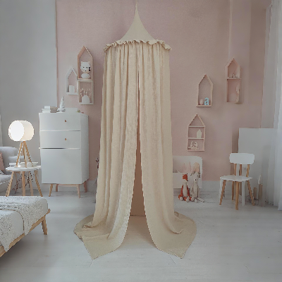 vue hauteur ciel de lit dans chambre