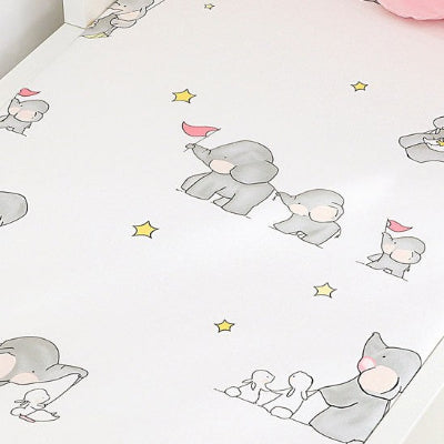 vue motif elephant draps housse bebe