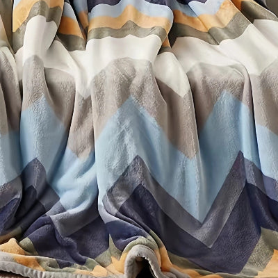 vue motif zigzag couverture polaire