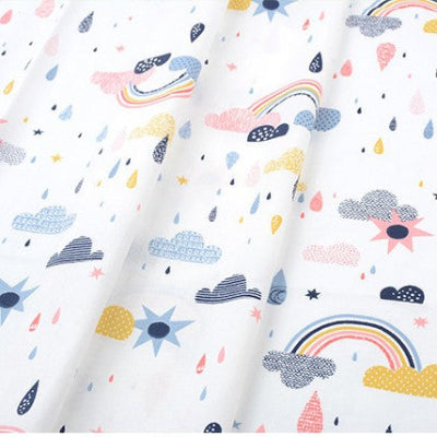 vue motifs arc en ciel drap housse bebe
