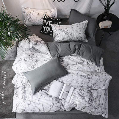 vue parures de lit blanche