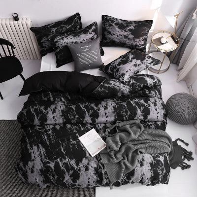 vue parures de lit noire