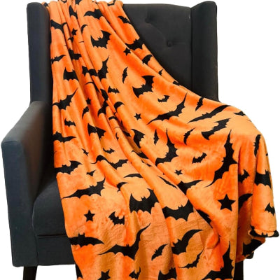 vue plaid chauves souris orange