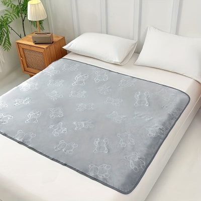 vue protection pour matelas grise sur lit