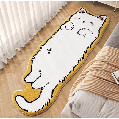 vue tapis enfant chat blanc