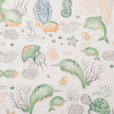 vue tissu drap housse bebe vert