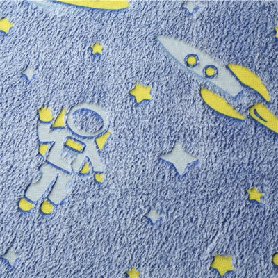 zoom motif astronaute tapis chambre enfant