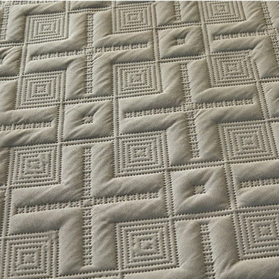 zoom motif protège matelas 180x200 gris
