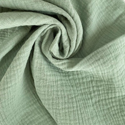 zoom mousseline ciel de lit vert